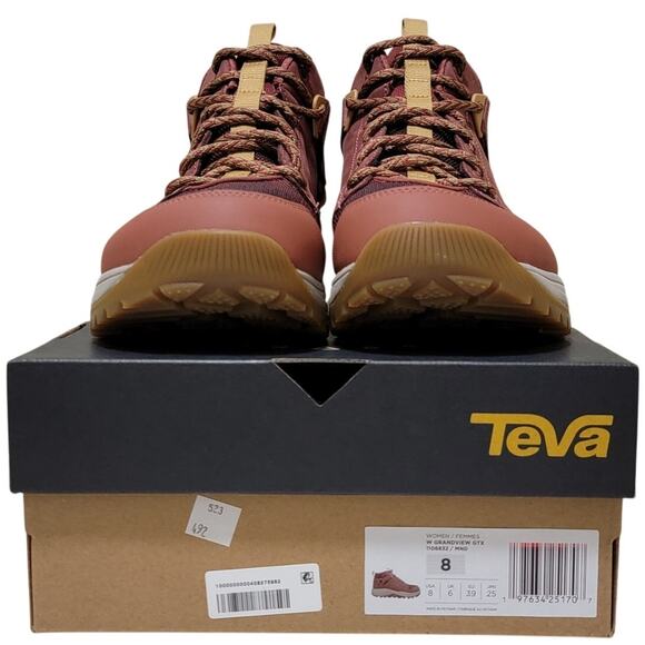 Teva Women Grandview Gore-Tex Vibram Sole Hiking Boots Size US 8 Marsala Red - Picture 6 of 6